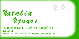 natalia ujvari business card